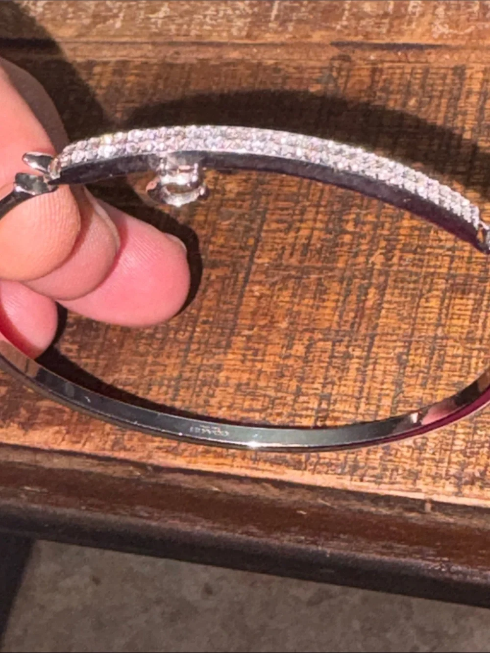 COACH Silver Crystal Pavé Bar Bracelet!!! Hanging C charm